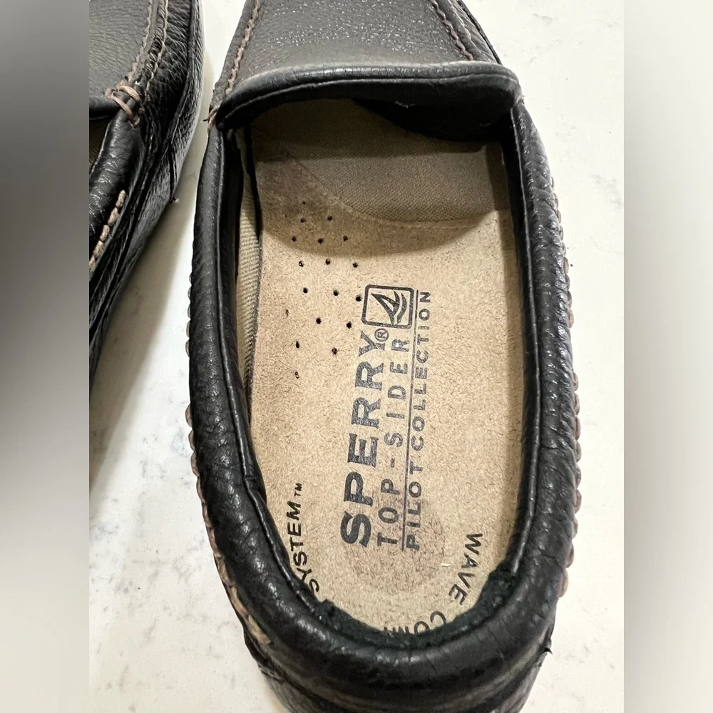 Sperry Men's Black Pebbled Loafers